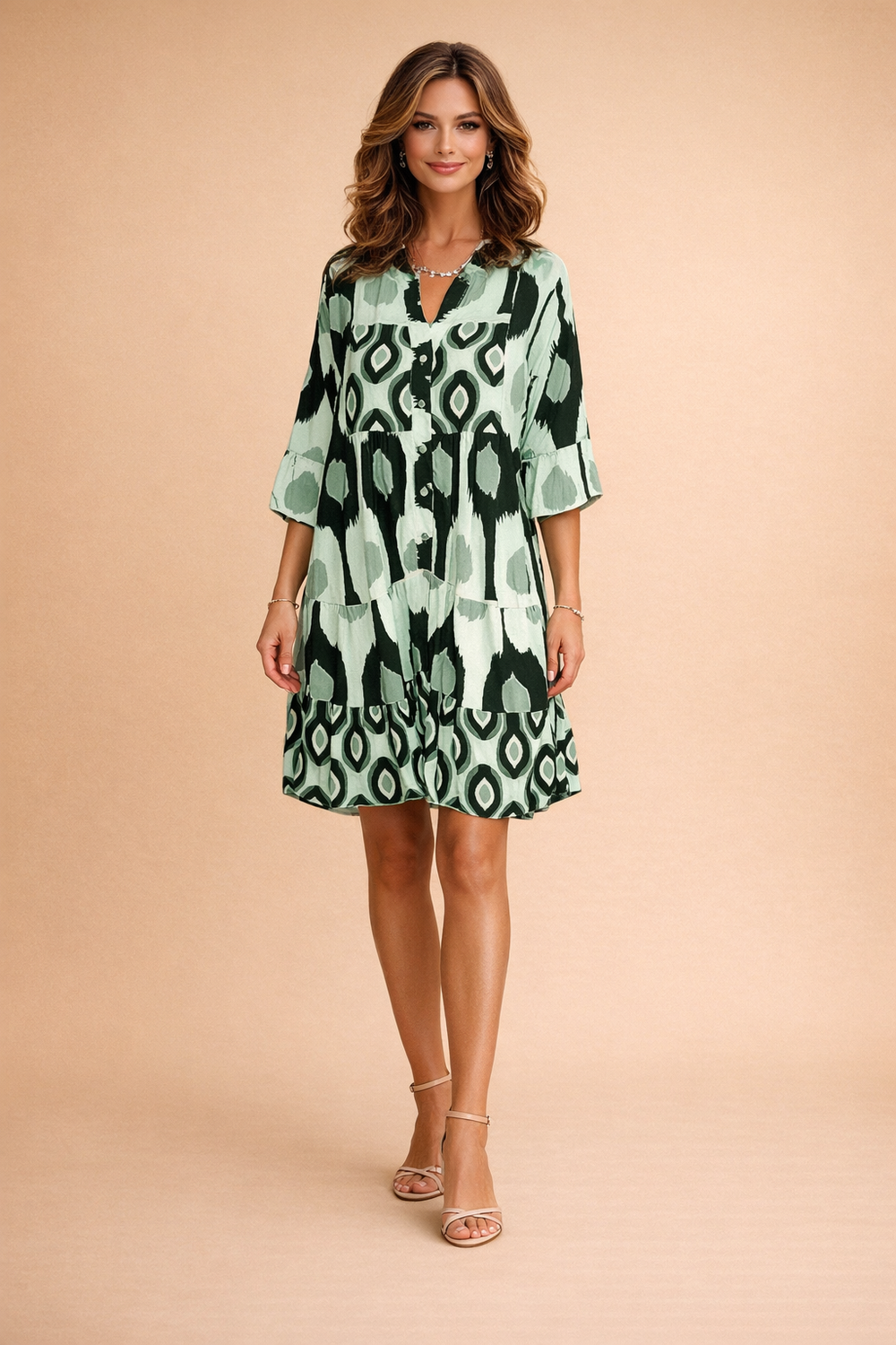 Elegantes Damenkleid für den Sommer | Lässiger Stil mit 3/4-Ärmeln 1