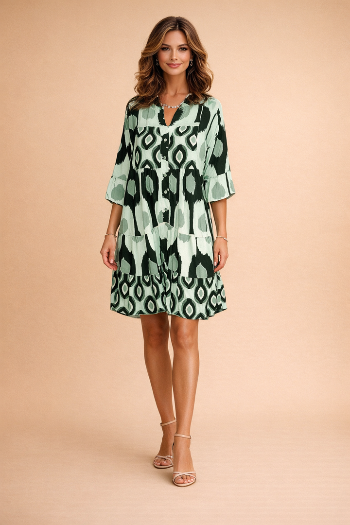 Elegantes Damenkleid für den Sommer | Lässiger Stil mit 3/4-Ärmeln 1