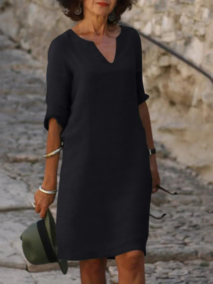 Elegantes Damenkleid mit V-Ausschnitt für besondere Anlässe und Alltag 0