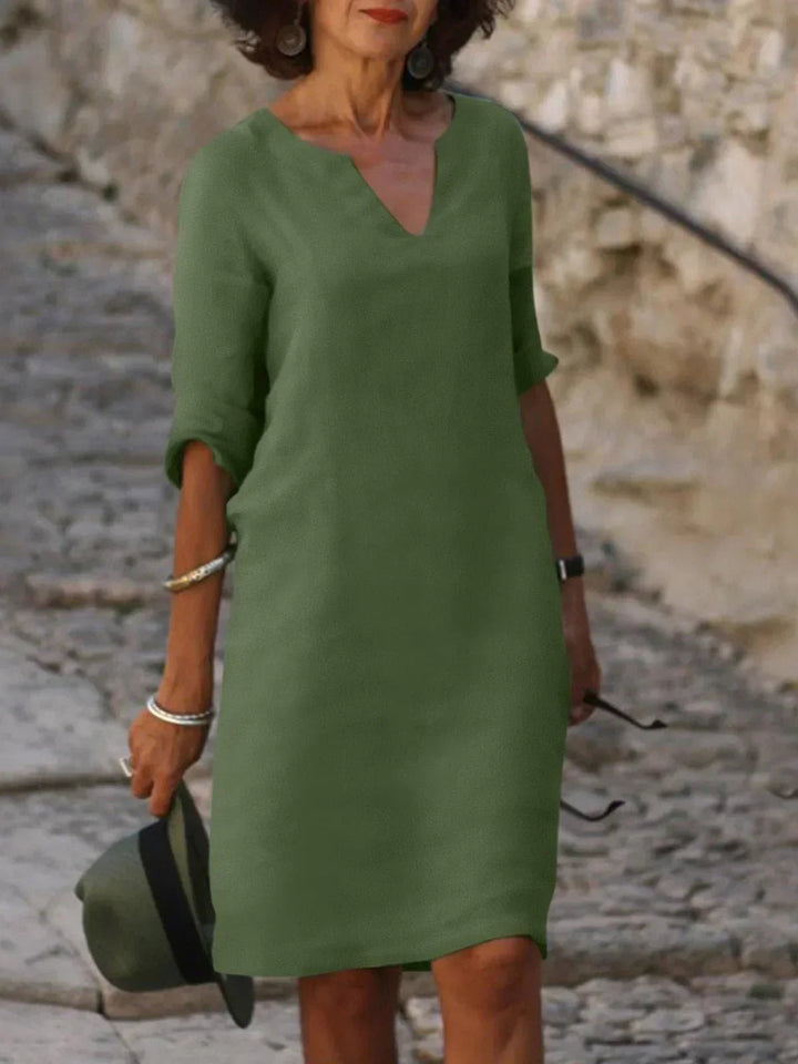 Elegantes Damenkleid mit V-Ausschnitt für besondere Anlässe und Alltag 2