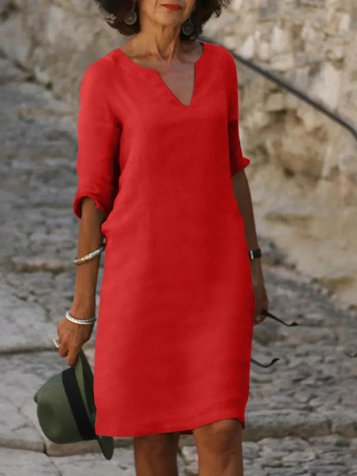 Elegantes Damenkleid mit V-Ausschnitt für besondere Anlässe und Alltag 5