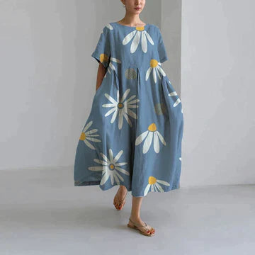 Elegantes Freizeitkleid mit Blumenmuster für Damen – Ideal für den Sommer 10