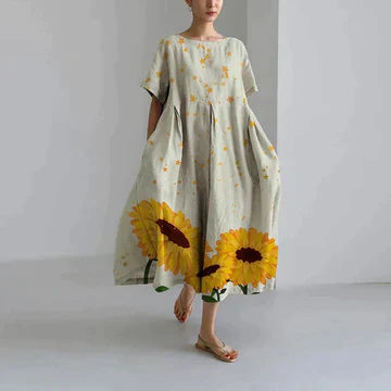 Elegantes Freizeitkleid mit Blumenmuster für Damen – Ideal für den Sommer 3