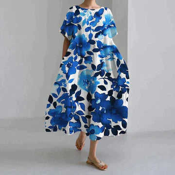 Elegantes Freizeitkleid mit Blumenmuster für Damen – Ideal für den Sommer 9