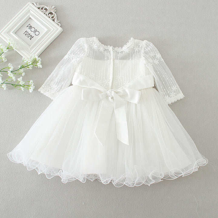 Elegantes Mädchenkleid mit Tüllärmeln für festliche Anlässe – Schickes Design für Partys und Hochzeiten 4