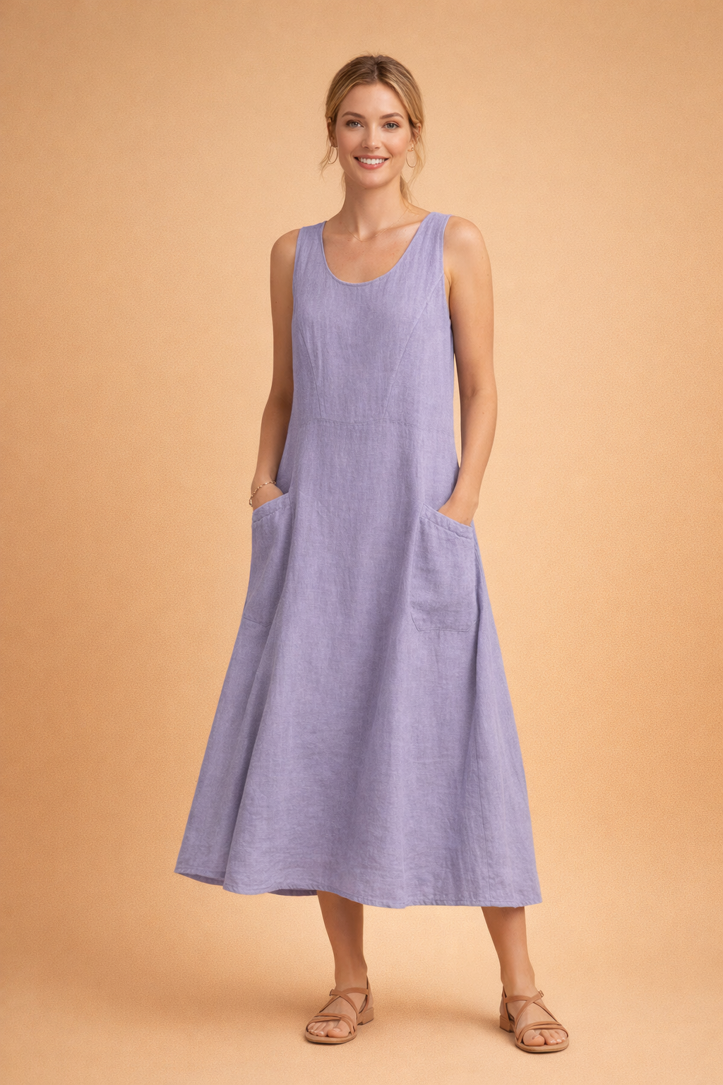 Elegantes Maxikleid Damen Sommer mit Taschen – Vielseitige Lange Kleider für Stil und Komfort 5