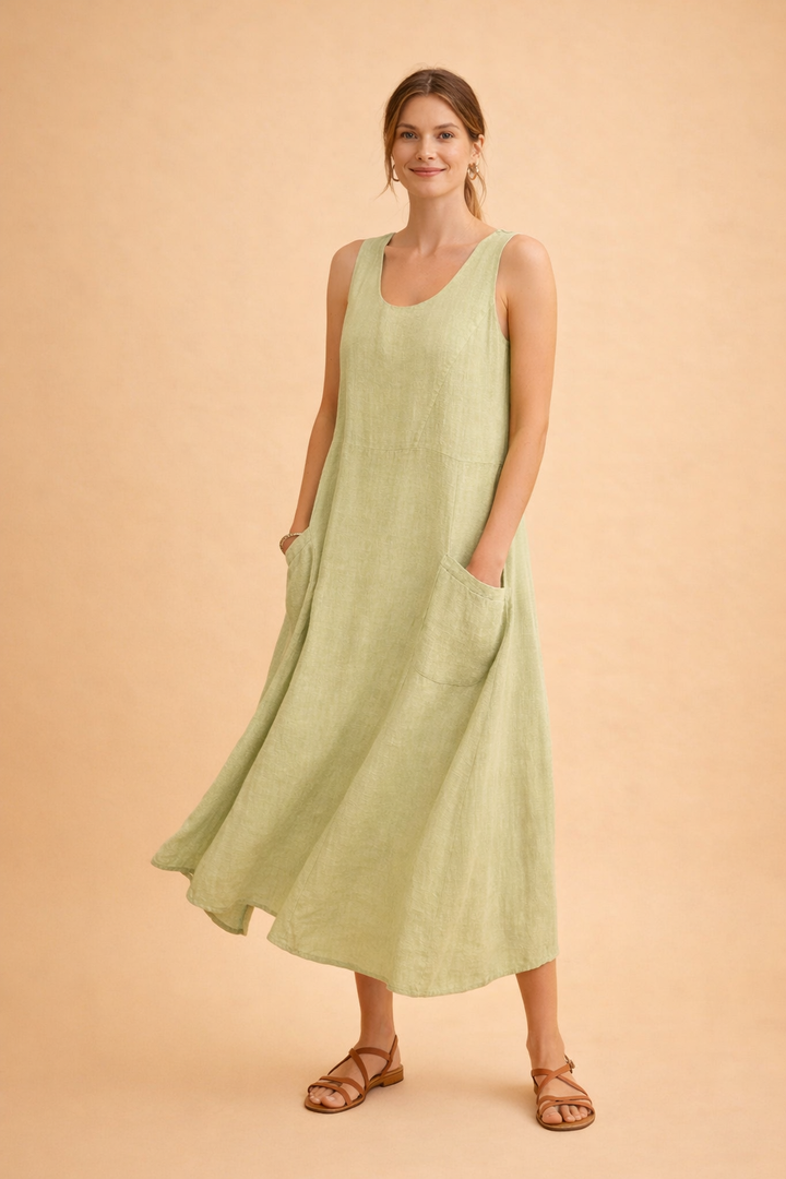 Elegantes Maxikleid Damen Sommer mit Taschen – Vielseitige Lange Kleider für Stil und Komfort 6