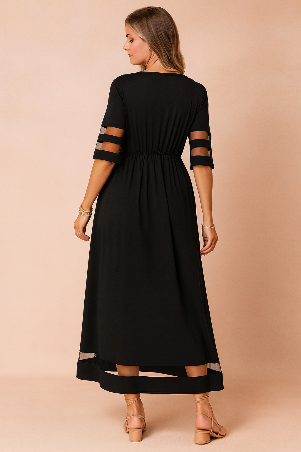 Elegantes Maxikleid Damen mit Taschen – Vielseitiges Lange Kleid für Sommer, Ideal für Büro und Abendveranstaltungen 2