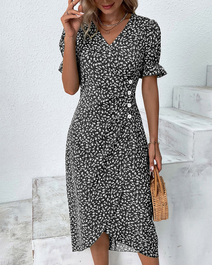 Elegantes Maxikleid Damen mit V-Ausschnitt – Festliche Kleider für Sommer, Perfekt für Gartenpartys und Freizeit 2