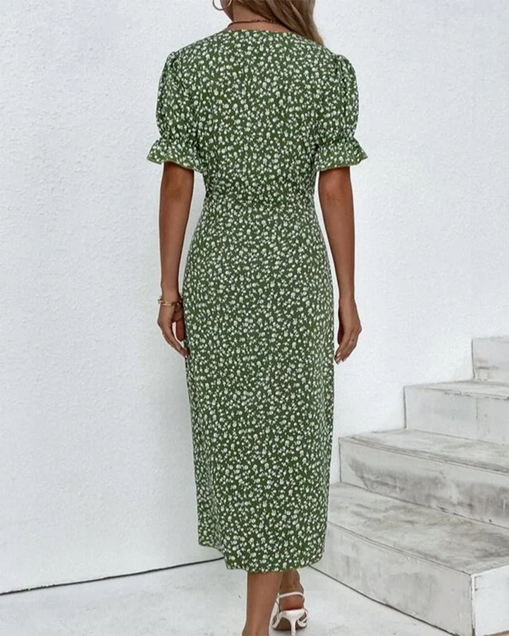Elegantes Maxikleid Damen mit V-Ausschnitt – Festliche Kleider für Sommer, Perfekt für Gartenpartys und Freizeit 5