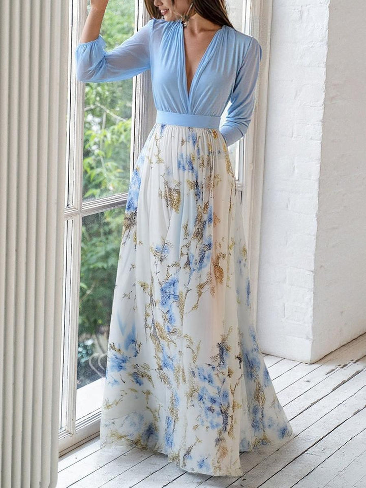 Elegantes Maxikleid Sommer Damen mit Blumendruck - Lange Kleider für Stil und Komfort 2
