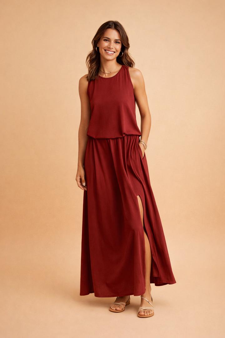Elegantes Maxikleid Sommer für Damen | Zeitloses Lange Kleid im Vintage-Stil 0