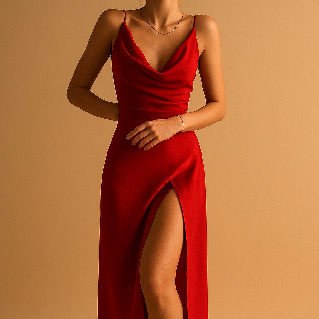 Elegantes Maxikleid für Damen mit V-Ausschnitt – Ideal für Hochzeiten und besondere Anlässe 2