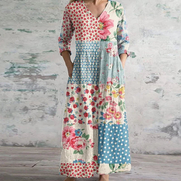 Elegantes Maxikleid im Retro-Stil für Damen – Stilvolles Sommerkleid 0