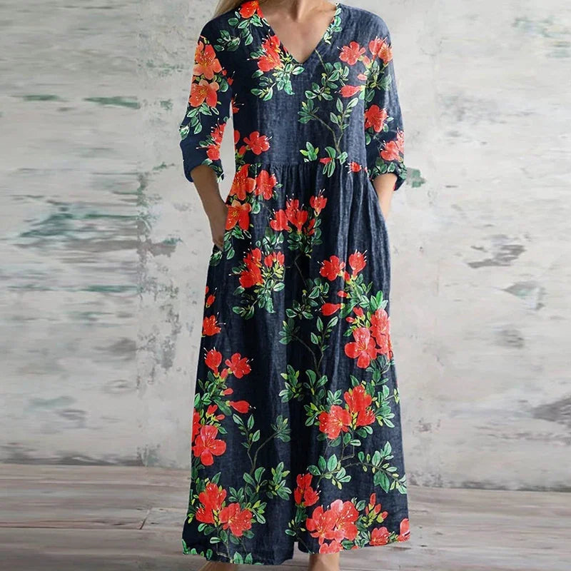 Elegantes Maxikleid im Retro-Stil für Damen – Stilvolles Sommerkleid 3