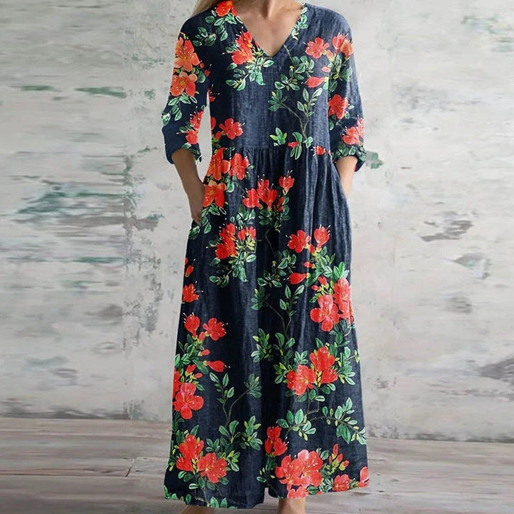 Elegantes Maxikleid im Retro-Stil für Damen – Stilvolles Sommerkleid 3