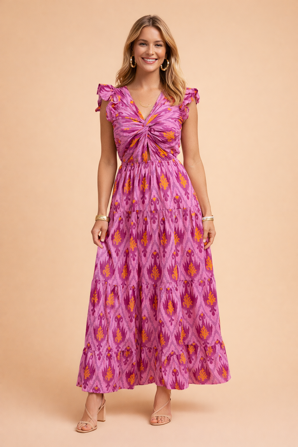 Elegantes Maxikleid mit Rüschen für Damen – Sommerliches Retro-Design 2