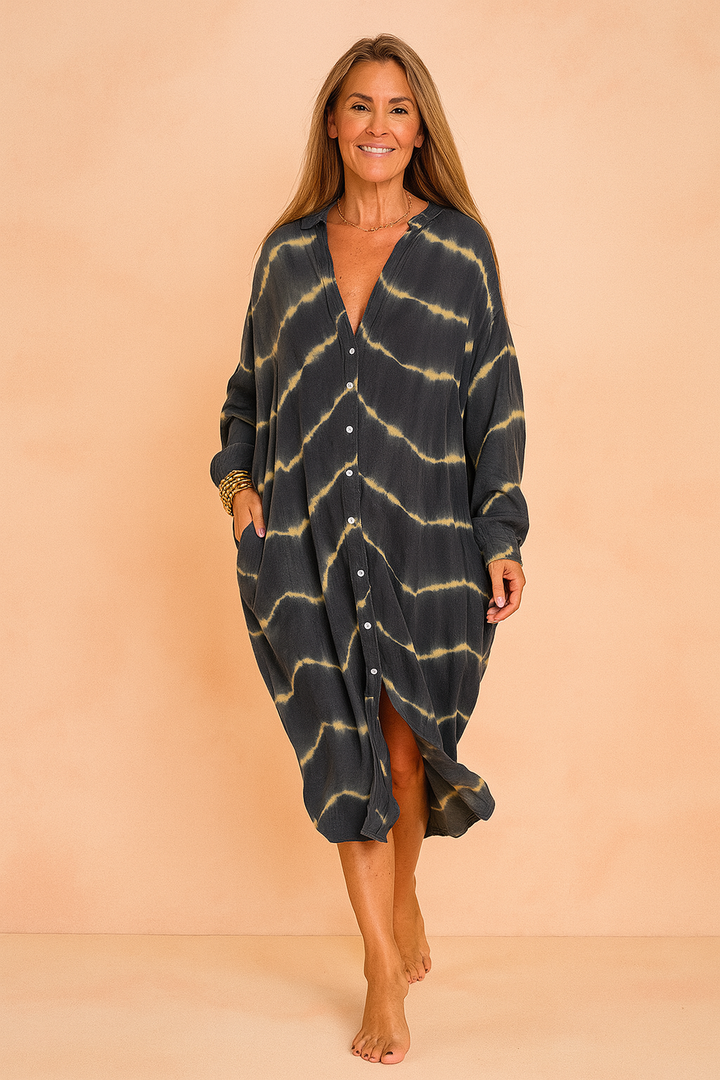 Elegantes Maxikleid mit V-Ausschnitt für Damen – Lässiger Boho-Stil für den Sommer 3