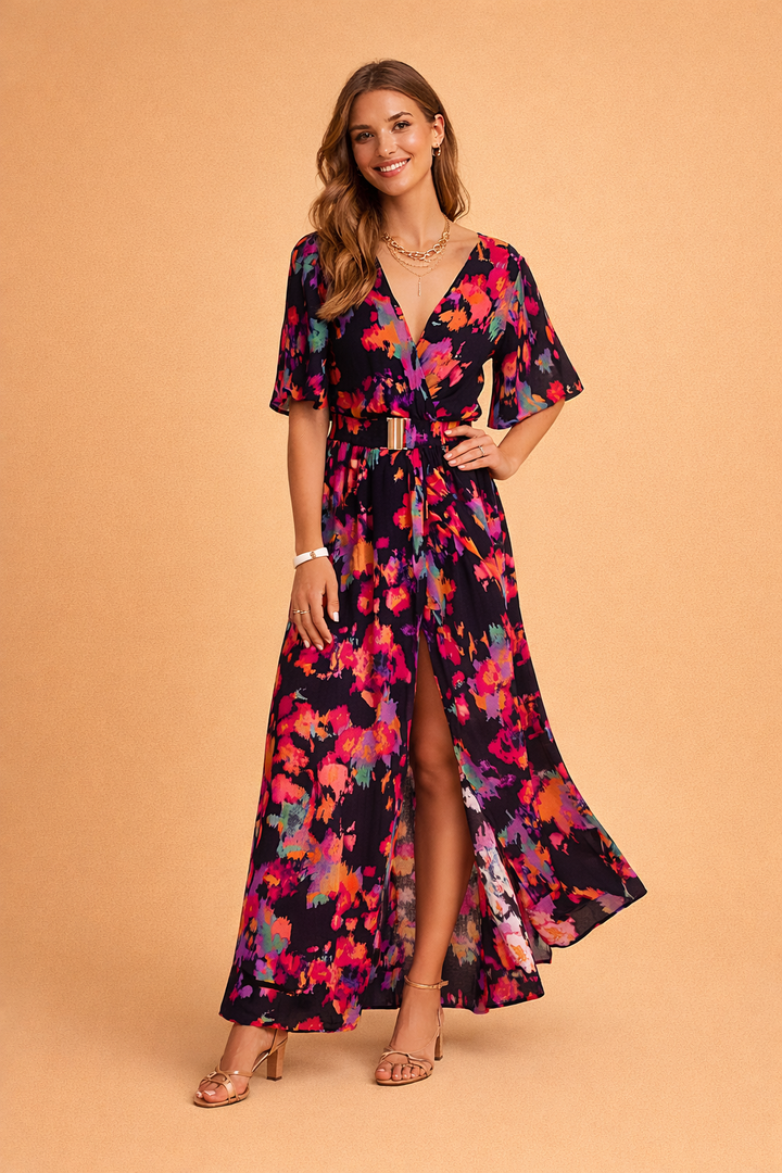 Elegantes Maxikleid mit Wickelausschnitt für Damen - Perfekt für den Sommer 1