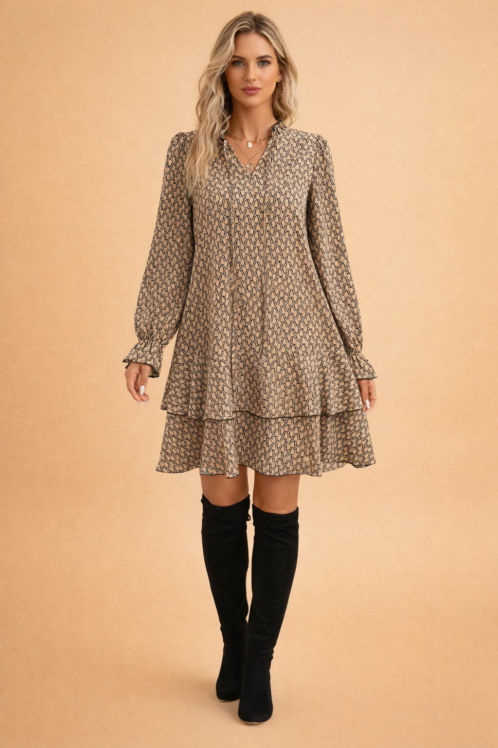 Elegantes Maxikleid mit langen Ärmeln für Frauen - Perfekt für Sommerabende 3