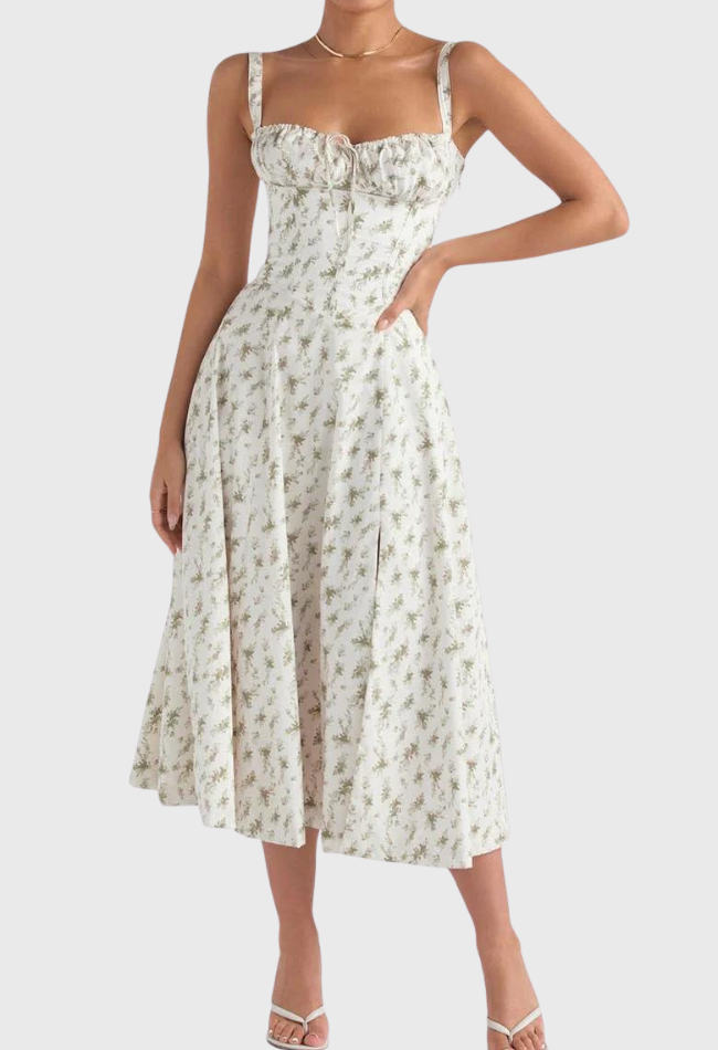 Elegantes Midi-Kleid für Damen mit Korsett-Design für den Sommer 3