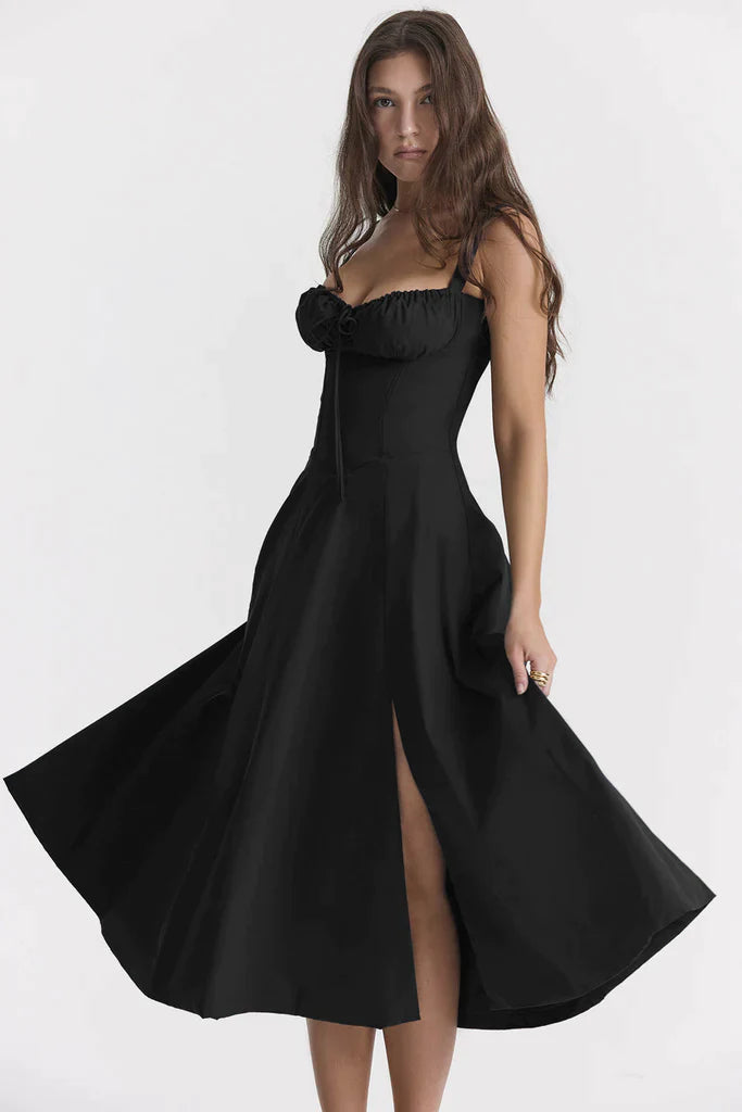 Elegantes Midi-Kleid für Damen mit Korsett-Design für den Sommer 7
