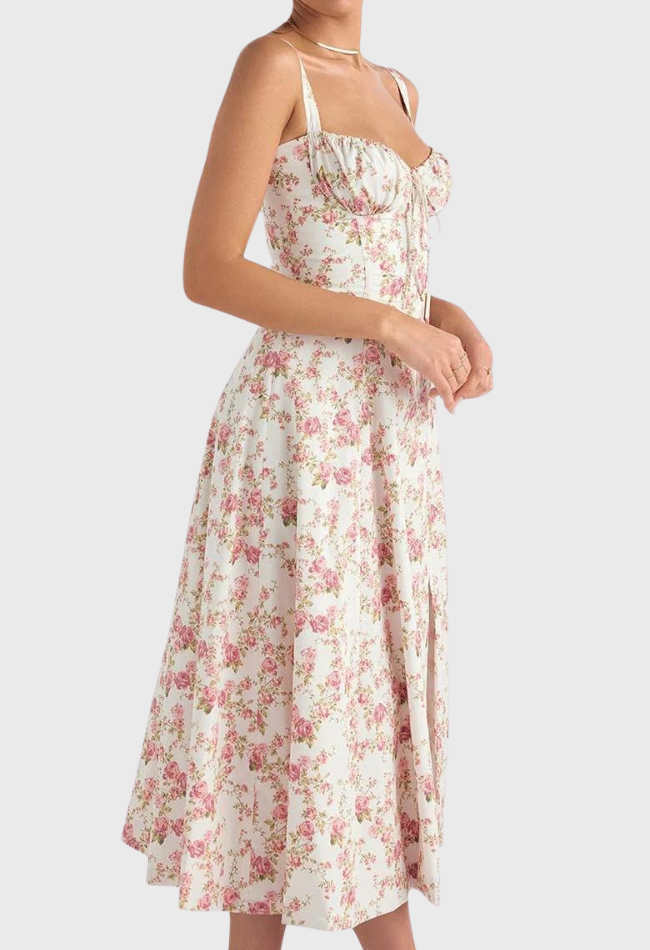 Elegantes Midi-Kleid für Damen mit Korsett-Design für den Sommer 9
