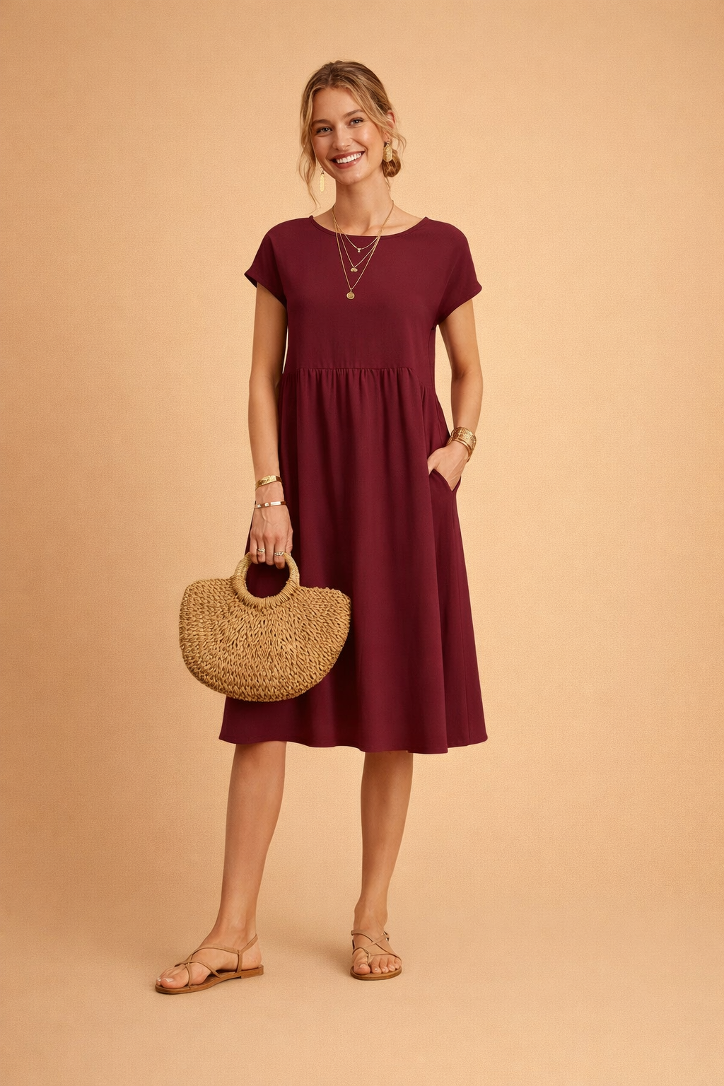 Elegantes Midi-Sommerkleid für Damen – Perfekt für warme Tage 2