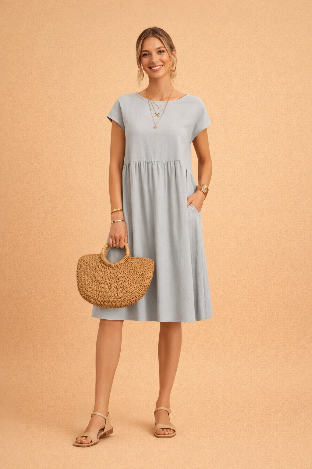 Elegantes Midi-Sommerkleid für Damen – Perfekt für warme Tage 4