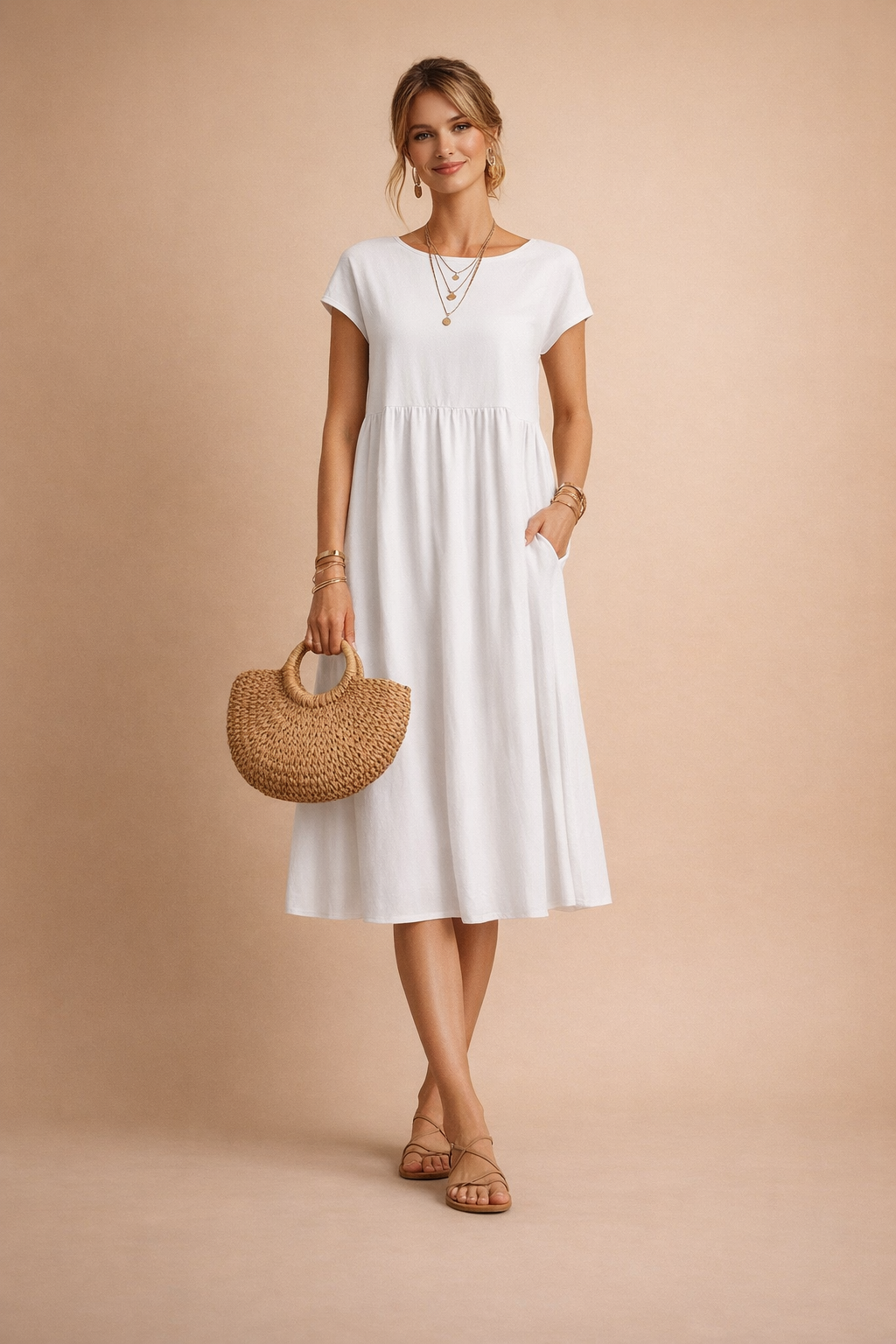Elegantes Midi-Sommerkleid für Damen – Perfekt für warme Tage 5
