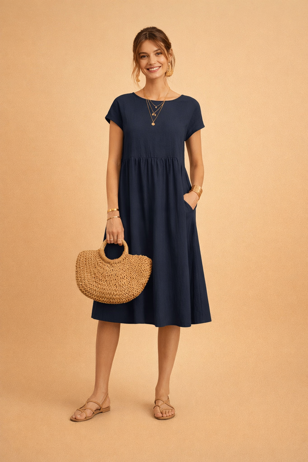 Elegantes Midi-Sommerkleid für Damen – Perfekt für warme Tage 6