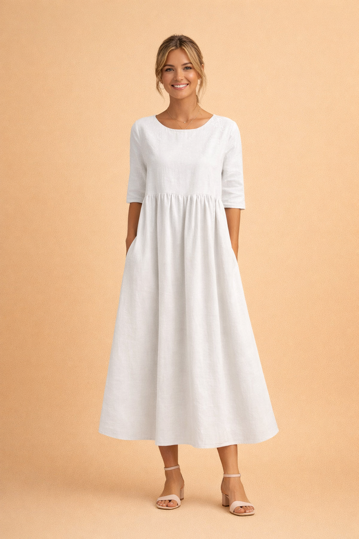 Elegantes Midi-Sommerkleid für Damen – Vielseitig und Stilvoll 0