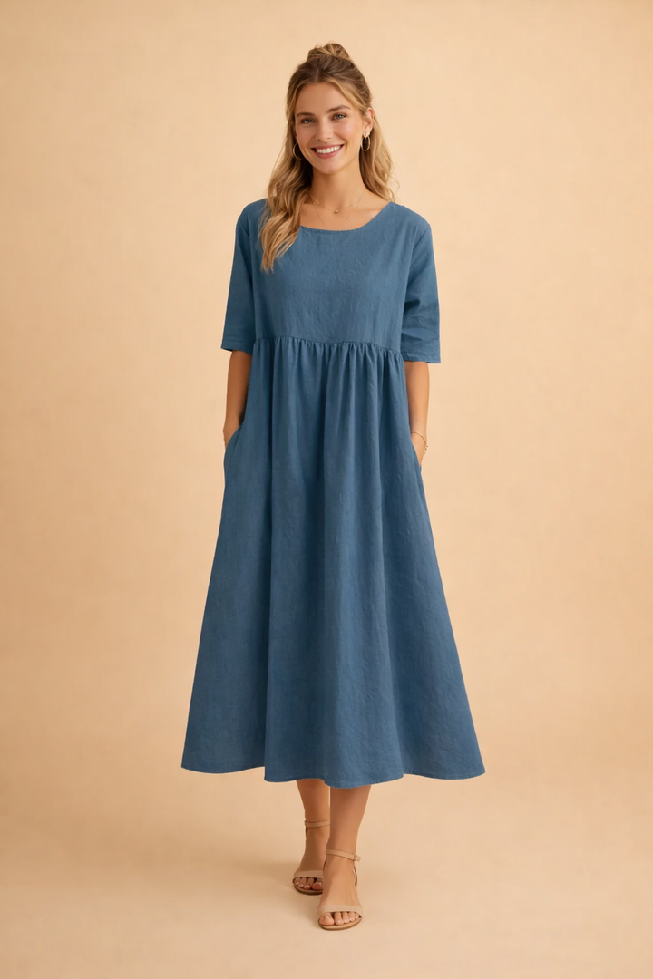 Elegantes Midi-Sommerkleid für Damen – Vielseitig und Stilvoll 2