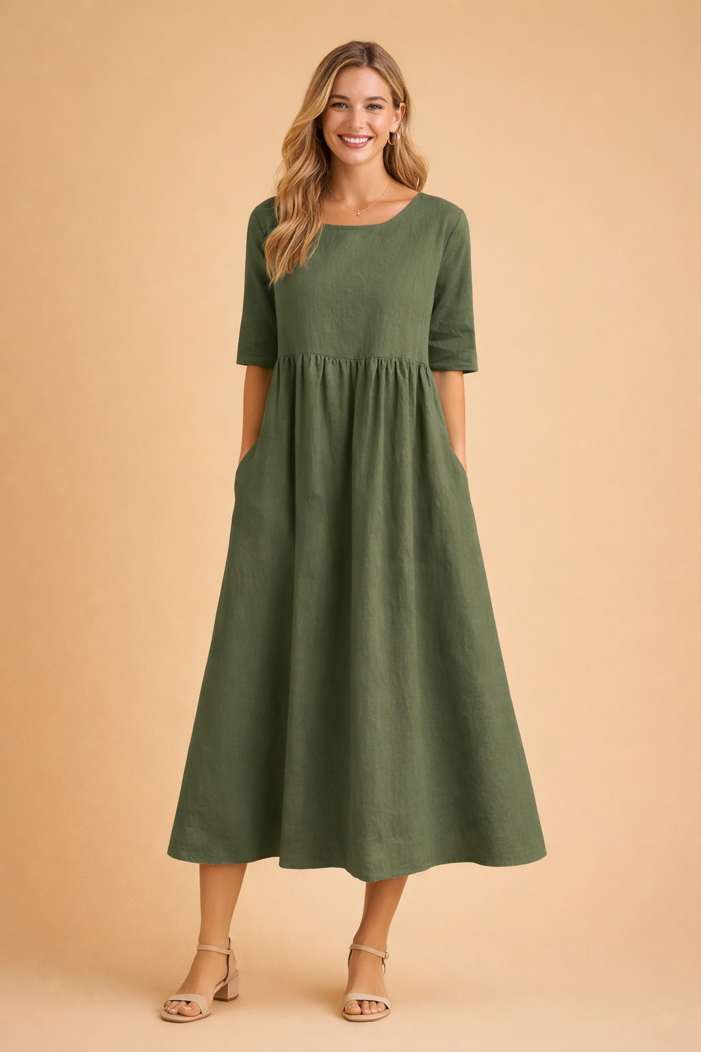 Elegantes Midi-Sommerkleid für Damen – Vielseitig und Stilvoll 4