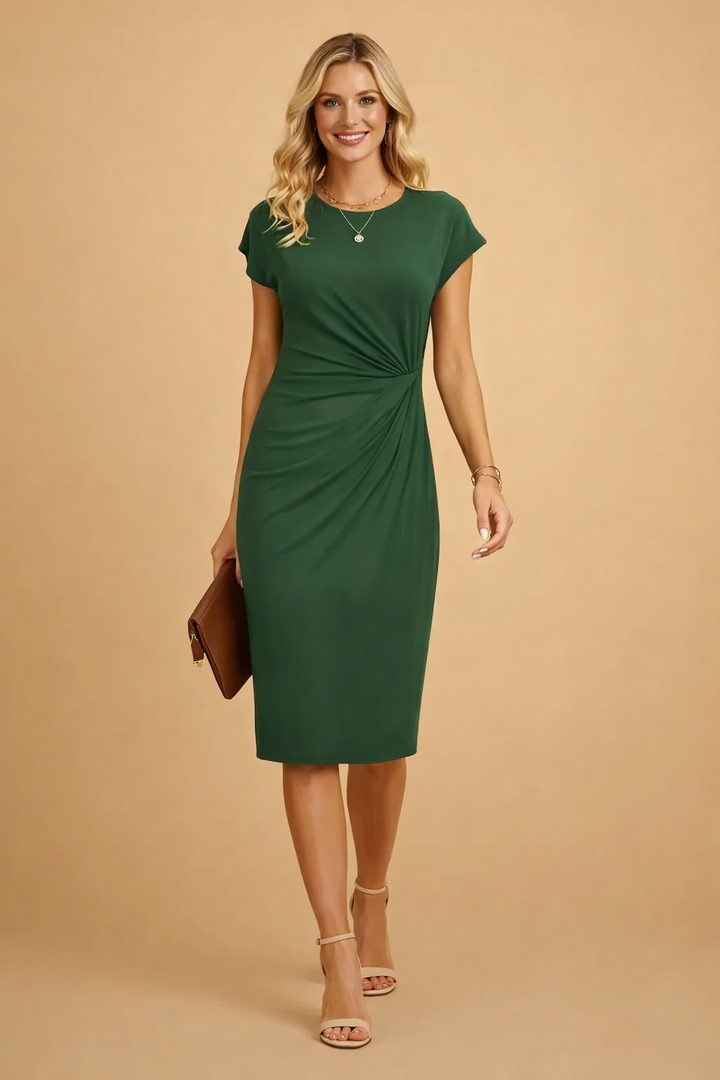 Elegantes Midikleid mit Knotendesign für Frauen – Vielseitig und Modern 4