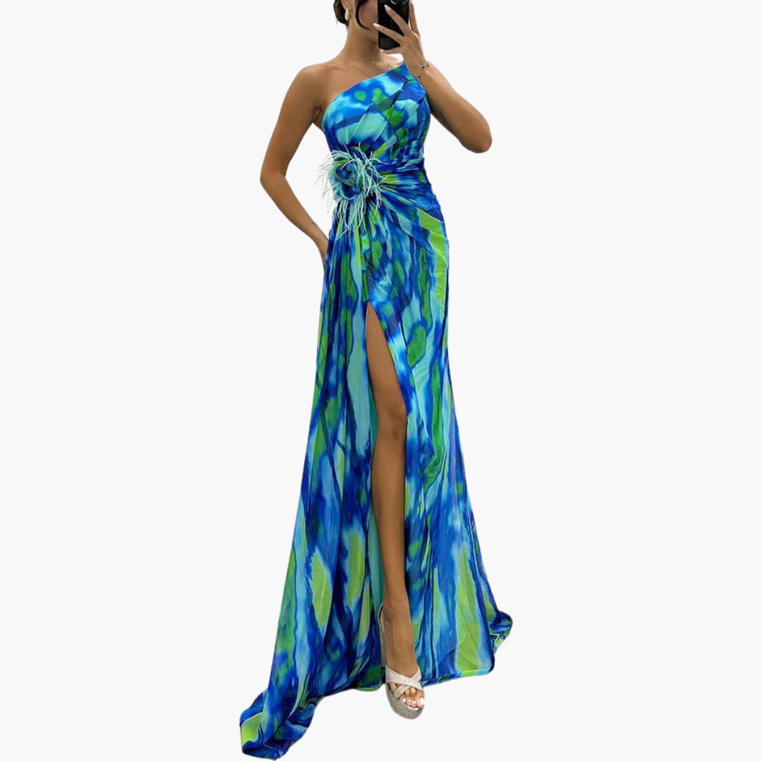 Elegantes One-Shoulder-Maxikleid für Damen – Ideal für Sommertage 0