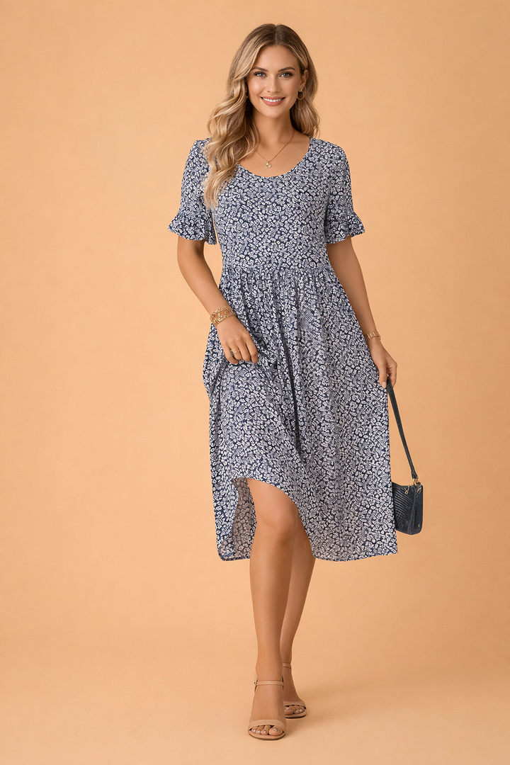 Elegantes Polka-Dot-Kleid für Frauen - Stilvoll und Vielseitig für den Sommer 0
