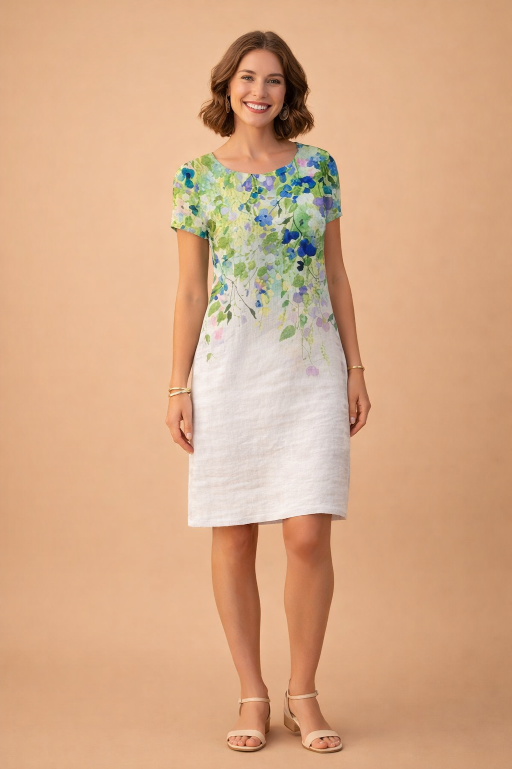 Elegantes Sommerkleid Damen mit V-Ausschnitt – Ideal für Gartenpartys und Strandausflüge, Fließende Silhouette für jeden Anlass 4