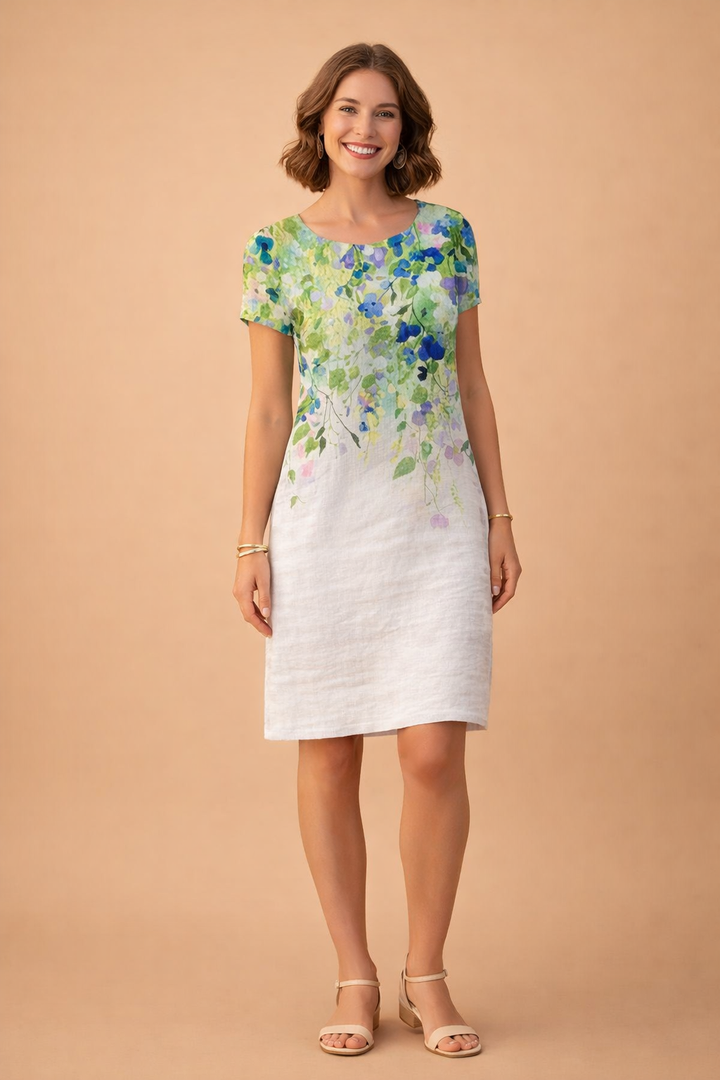 Elegantes Sommerkleid Damen mit V-Ausschnitt – Ideal für Gartenpartys und Strandausflüge, Fließende Silhouette für jeden Anlass 4