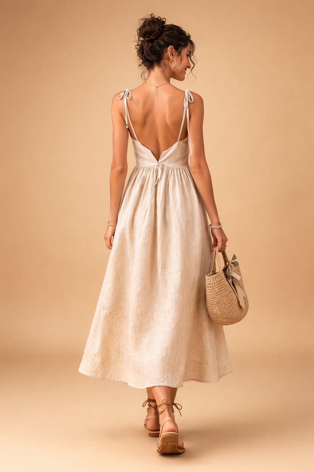 Elegantes Sommerkleid für Frauen - A-Linien-Schnitt mit V-Ausschnitt 5