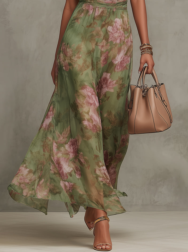 Elegantes Sommerkleid mit Blumenmuster für Damen – Leicht und Fließend 3