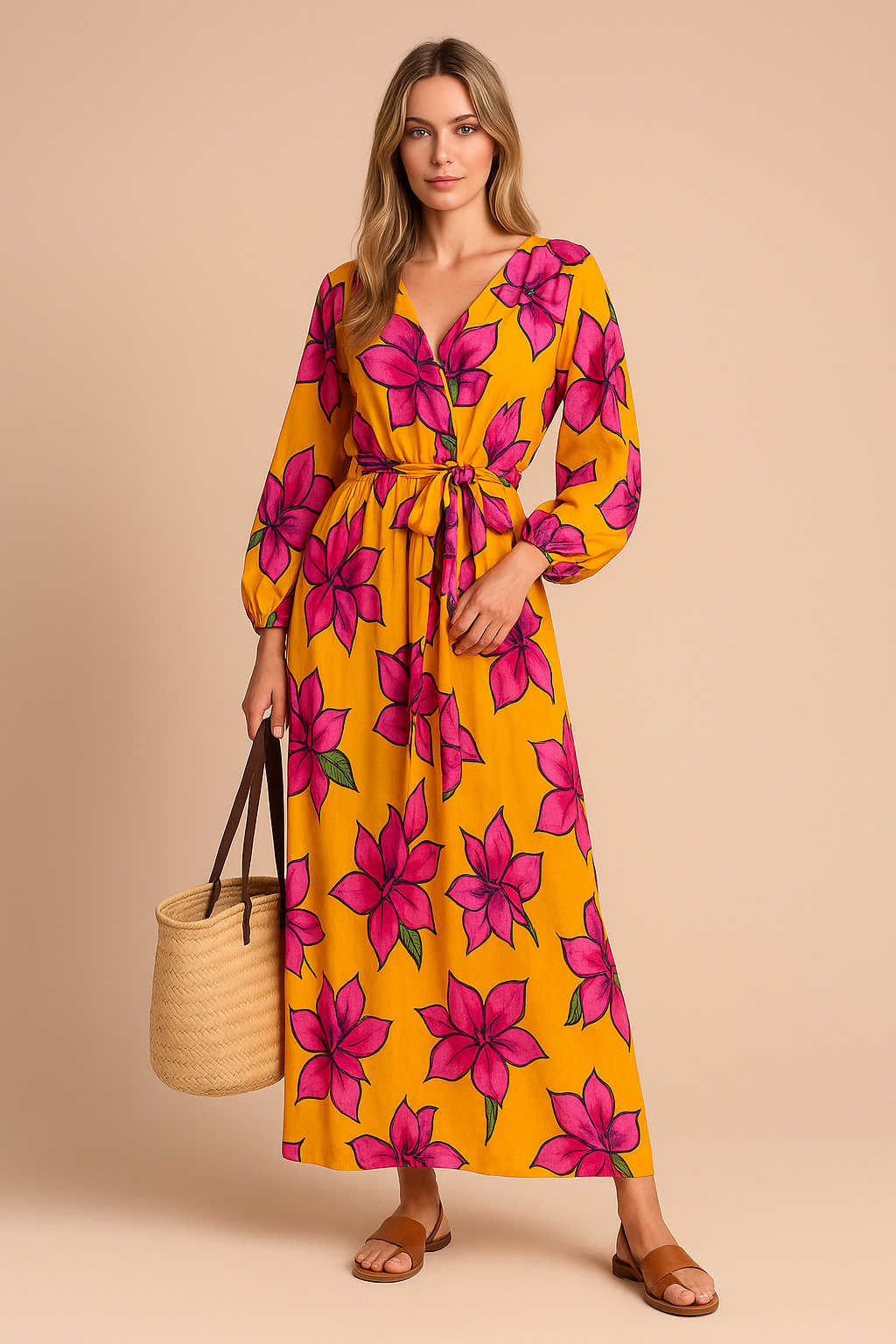 Elegantes V-Ausschnitt Kleid für Damen – Sommerliches, lässiges Design 0
