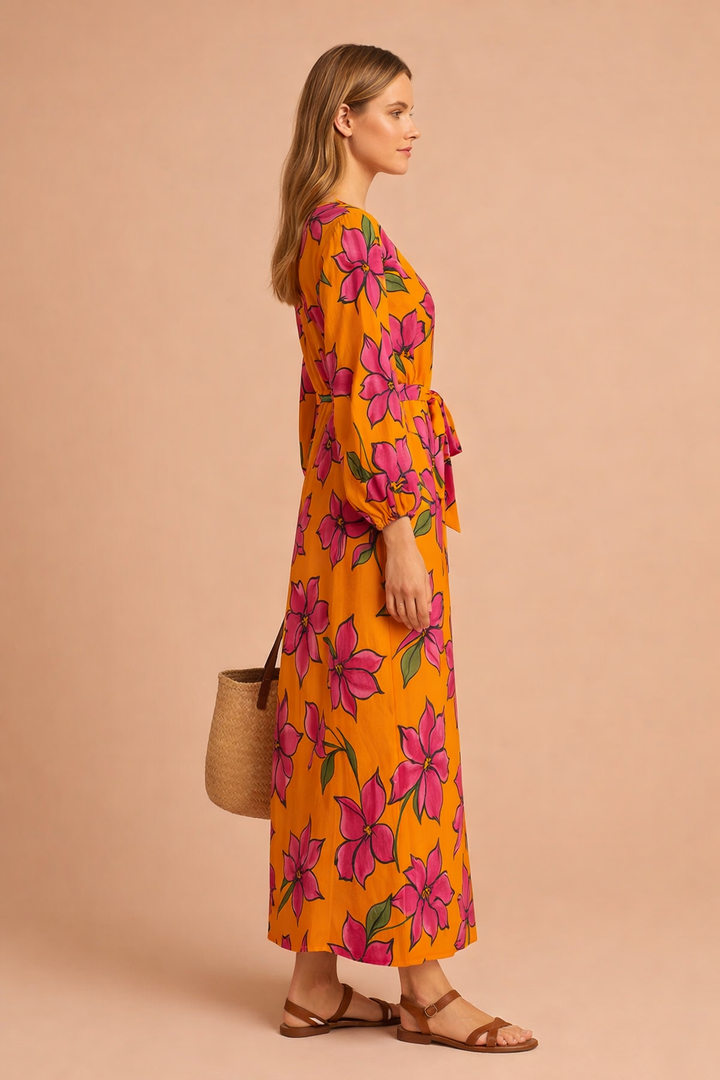 Elegantes V-Ausschnitt Kleid für Damen – Sommerliches, lässiges Design 1