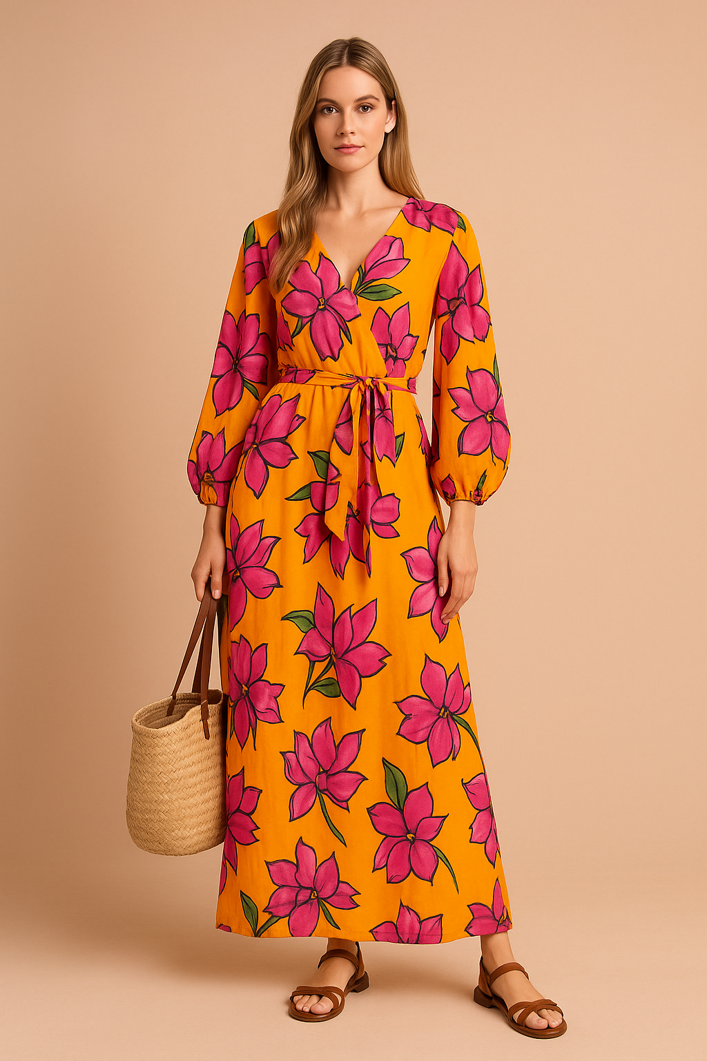 Elegantes V-Ausschnitt Kleid für Damen – Sommerliches, lässiges Design 3
