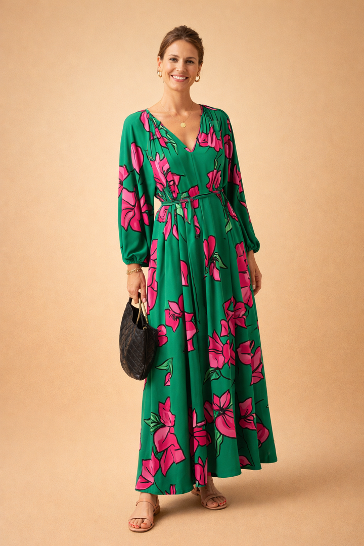 Elegantes V-Ausschnitt Kleid für Damen – Sommerliches, lässiges Design 4