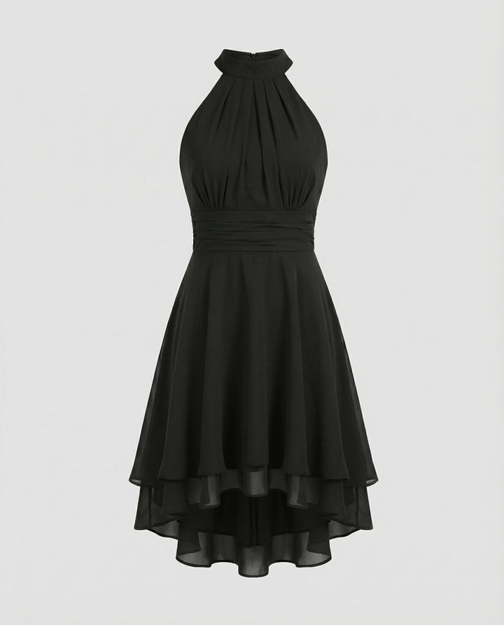 Elegantes ärmelloses Damen-Sommerkleid mit Rüschen für warme Tage 4