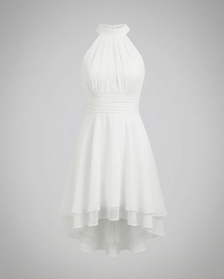 Elegantes ärmelloses Damen-Sommerkleid mit Rüschen für warme Tage 5