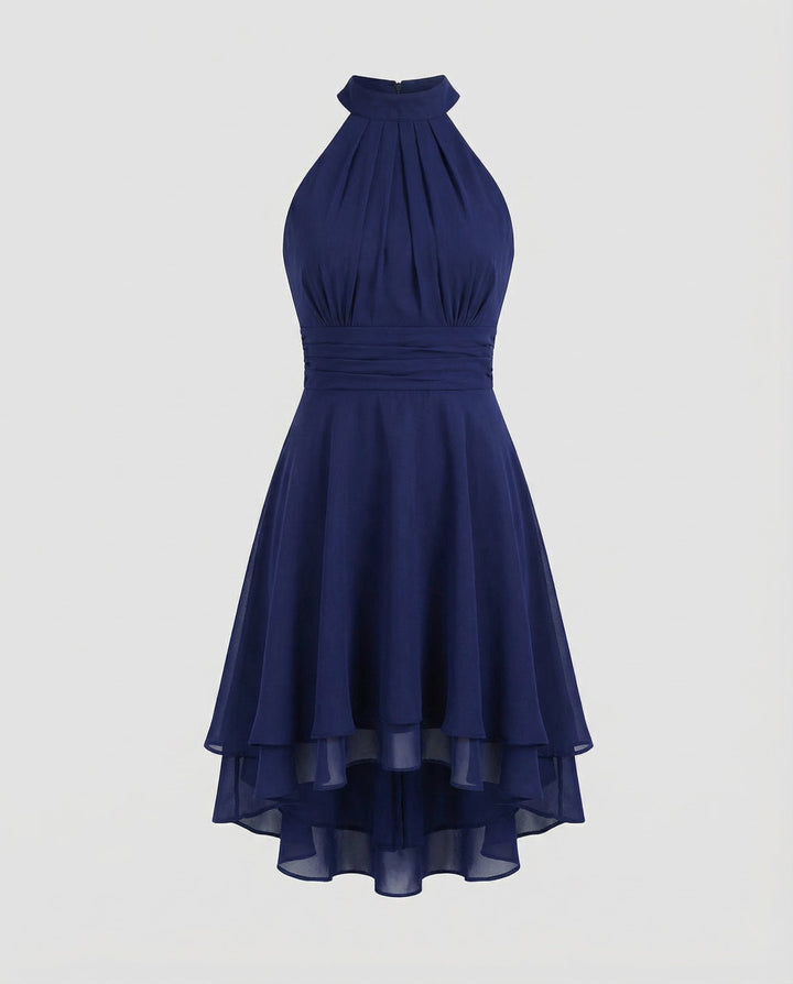 Elegantes ärmelloses Damen-Sommerkleid mit Rüschen für warme Tage 7