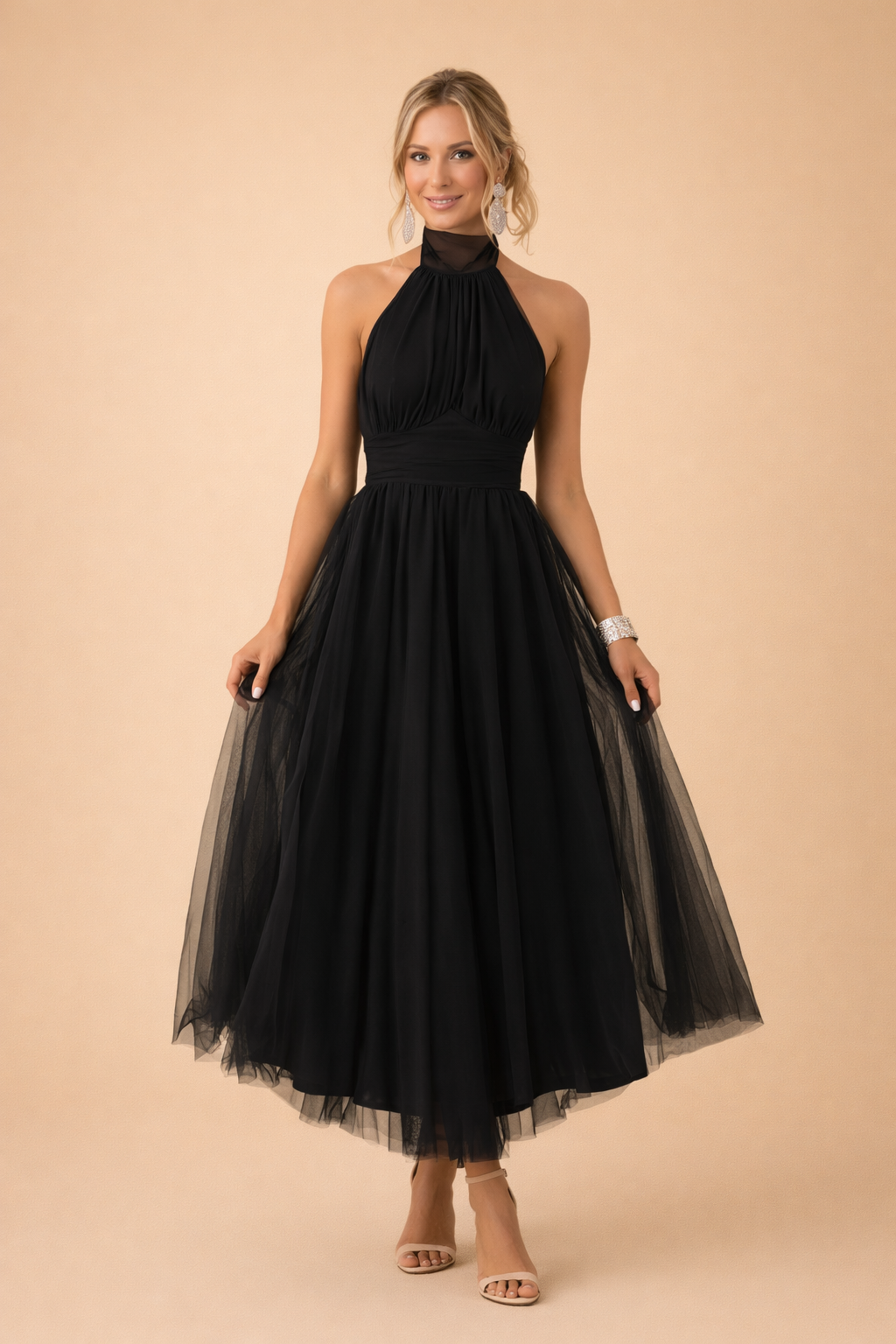 Elegantes bodenlanges Kleid für Frauen – Fließender Rock für besondere Anlässe 3
