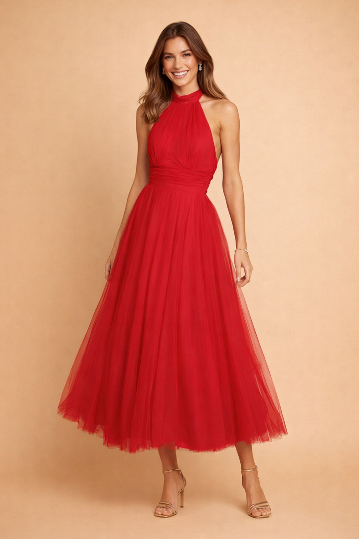 Elegantes bodenlanges Kleid für Frauen – Fließender Rock für besondere Anlässe 8